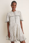 Ecru and Black Daynia Dress