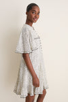 Ecru and Black Daynia Dress