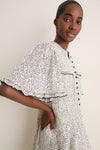 Ecru and Black Daynia Dress