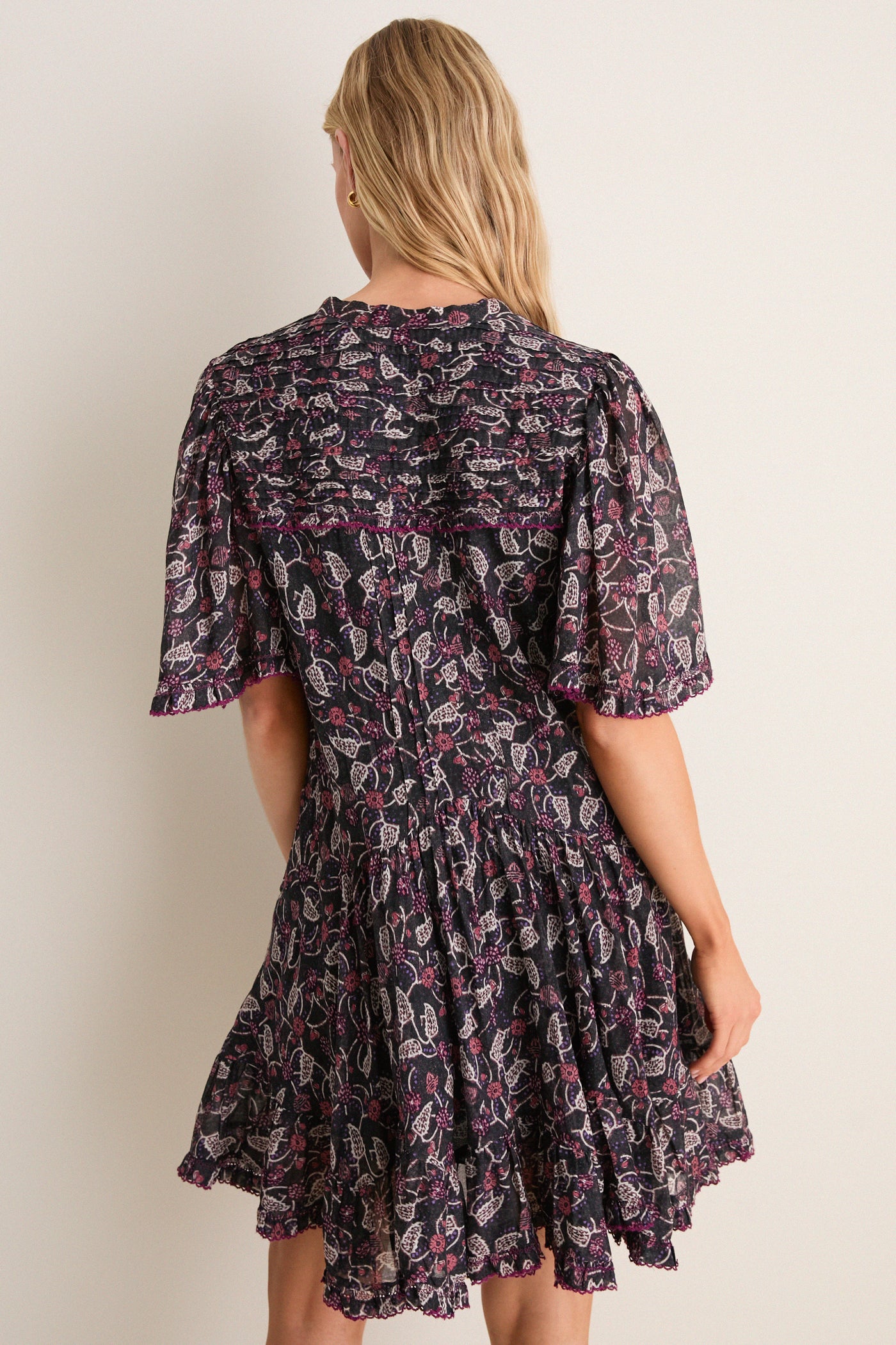 Black and Raspberry Daynia Dress