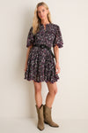Black and Raspberry Daynia Dress
