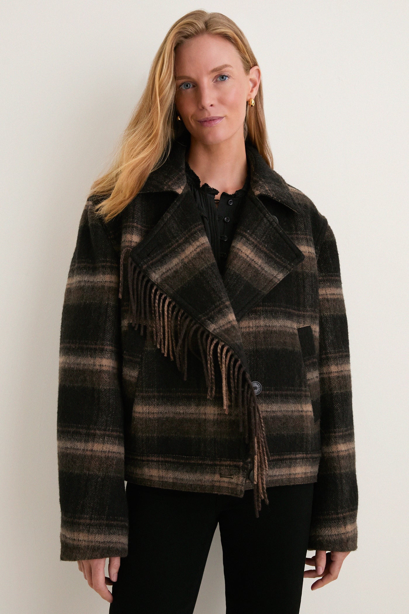 Black and Khaki Galeane Coat