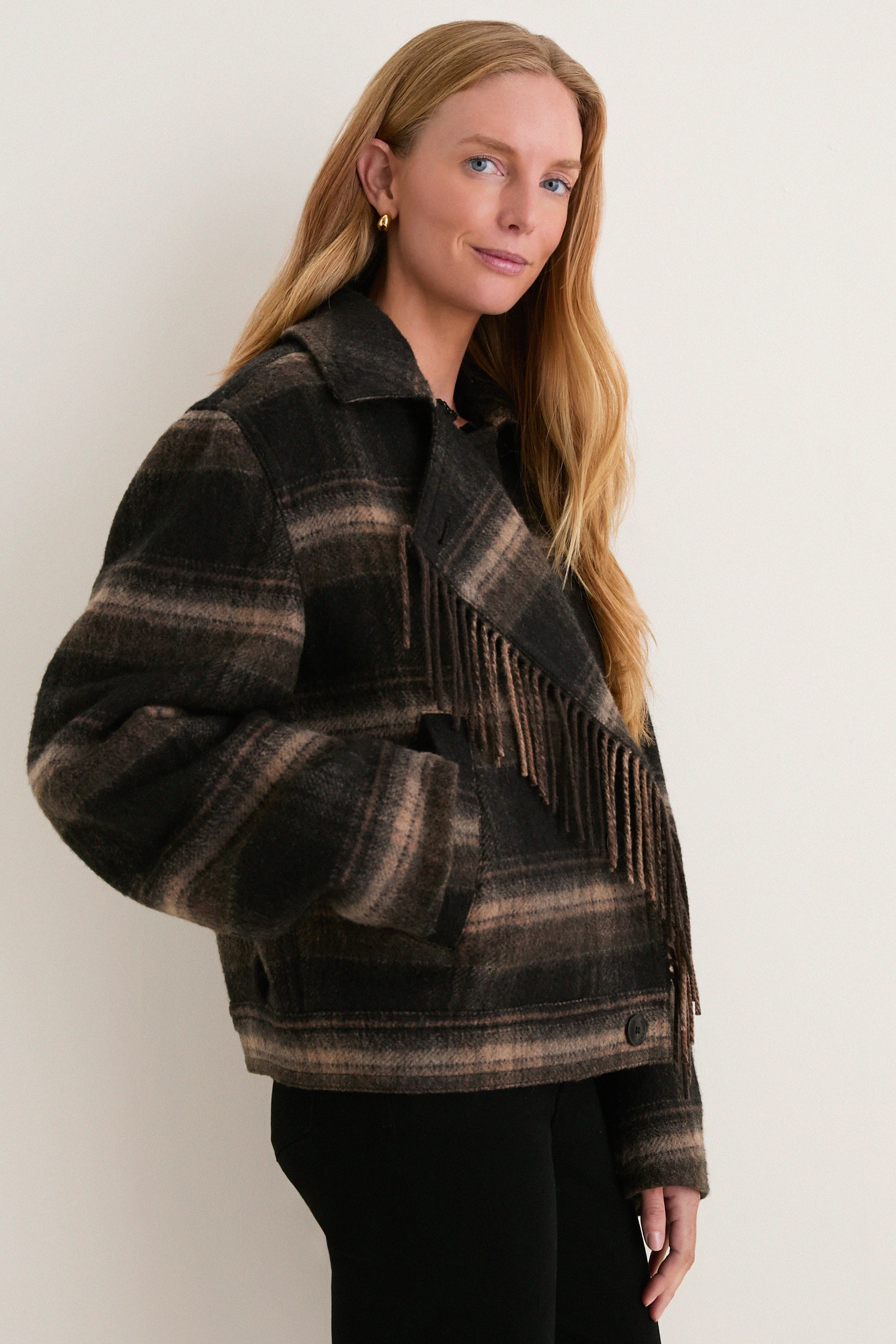 Black and Khaki Galeane Coat