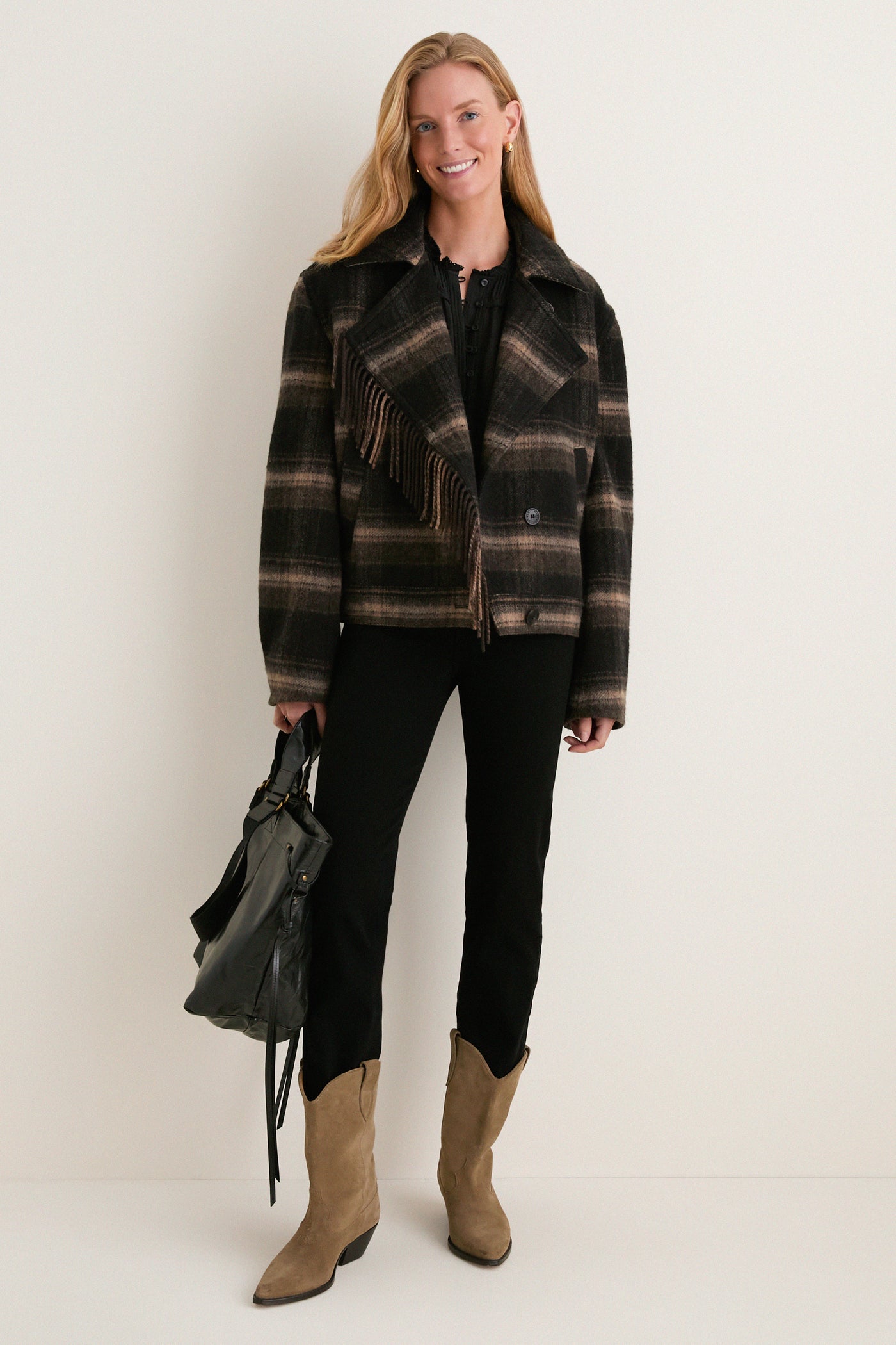 Black and Khaki Galeane Coat