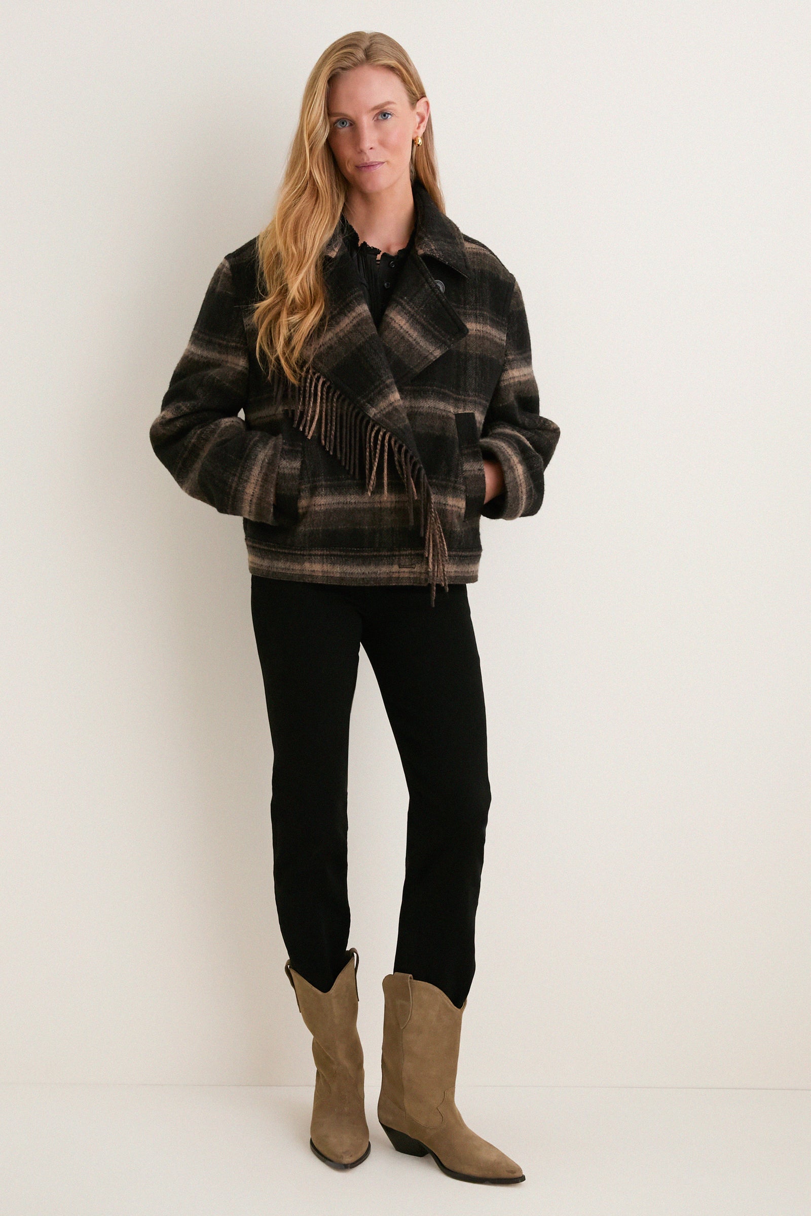 Black and Khaki Galeane Coat
