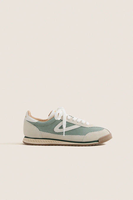Green and Grey Rawlins Suede Sneakers