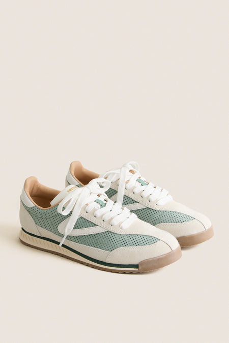 Green and Grey Rawlins Suede Sneakers