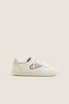 White Burgundy and Pink Skylar Sneakers