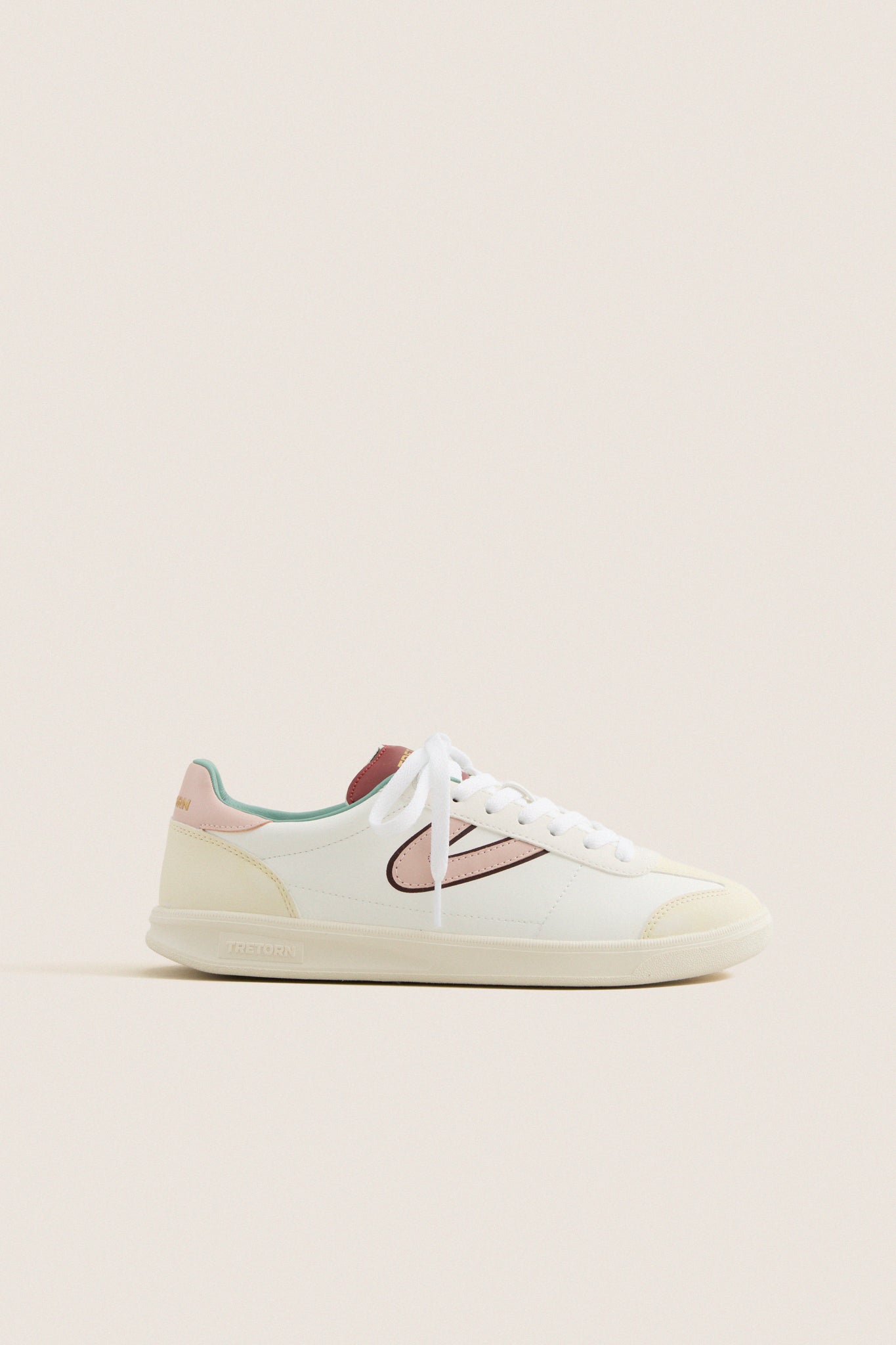 White Burgundy and Pink Skylar Sneakers