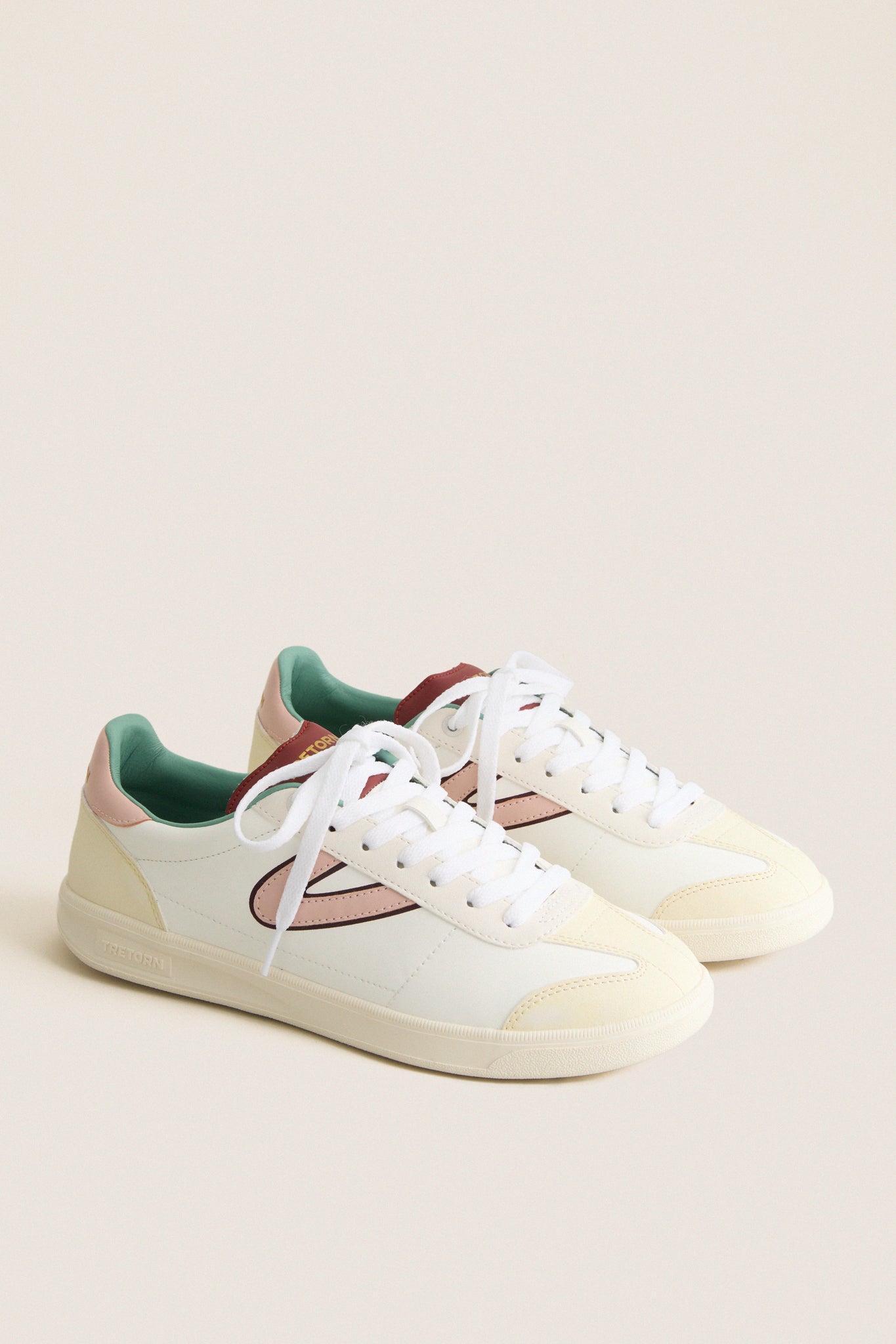 White Burgundy and Pink Skylar Sneakers
