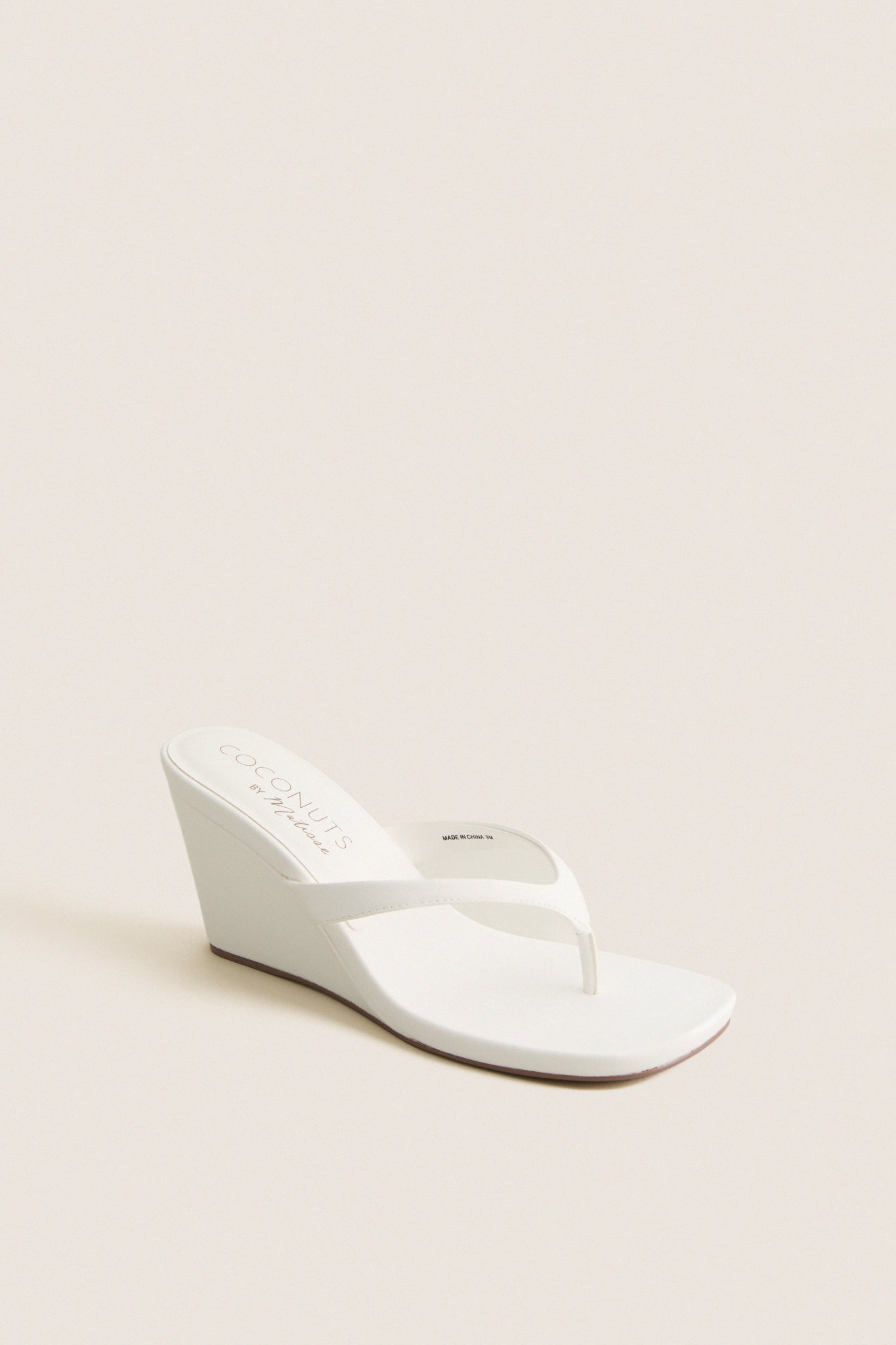 White Murphy Wedge Sandals
