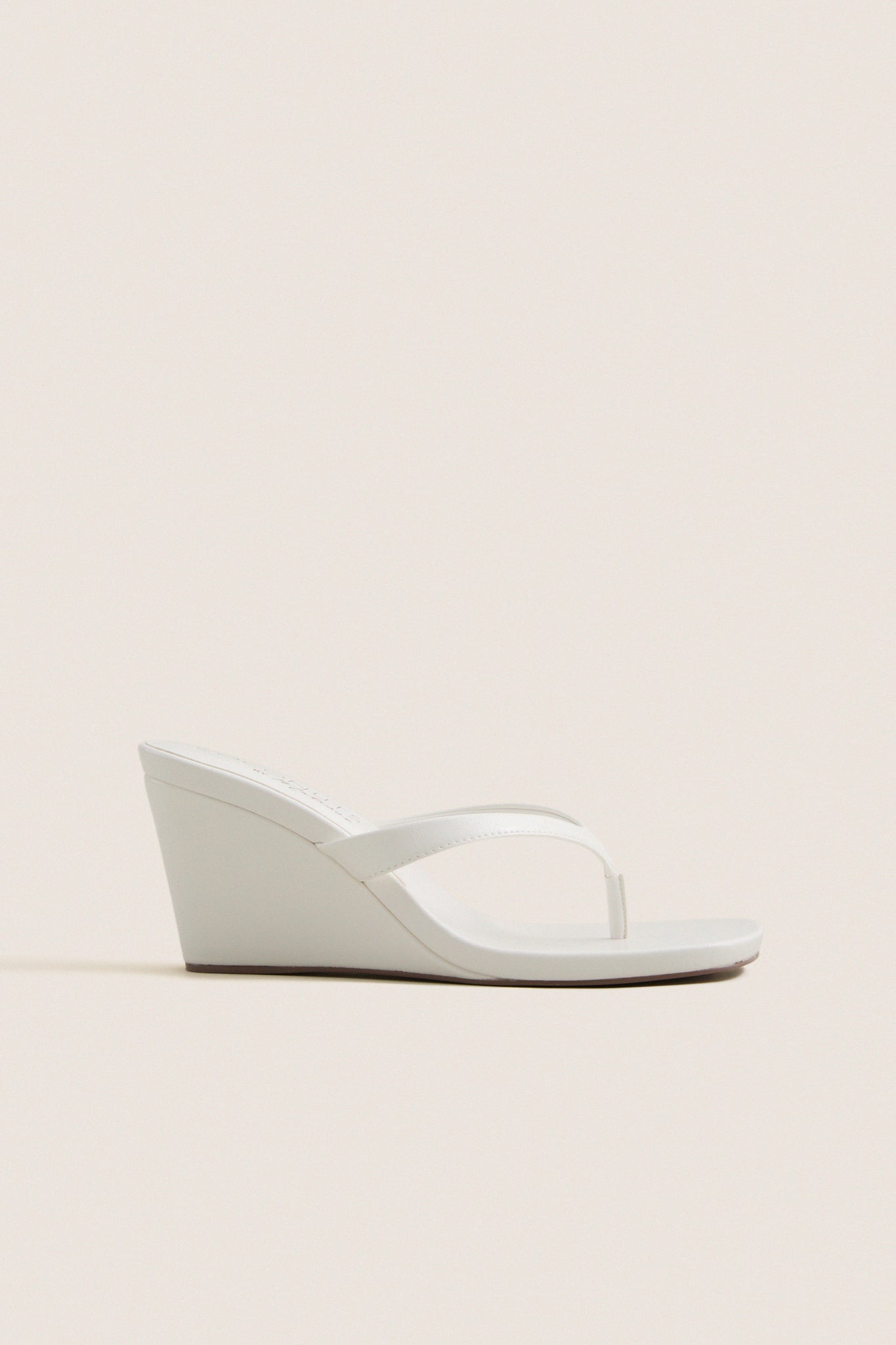 White Murphy Wedge Sandals