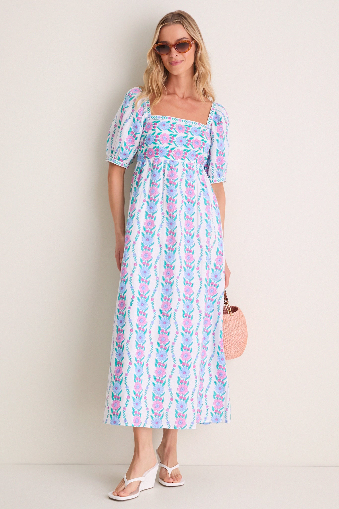 White Murphy Wedge Sandals