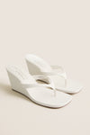 White Murphy Wedge Sandals