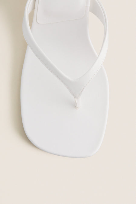 White Murphy Wedge Sandals
