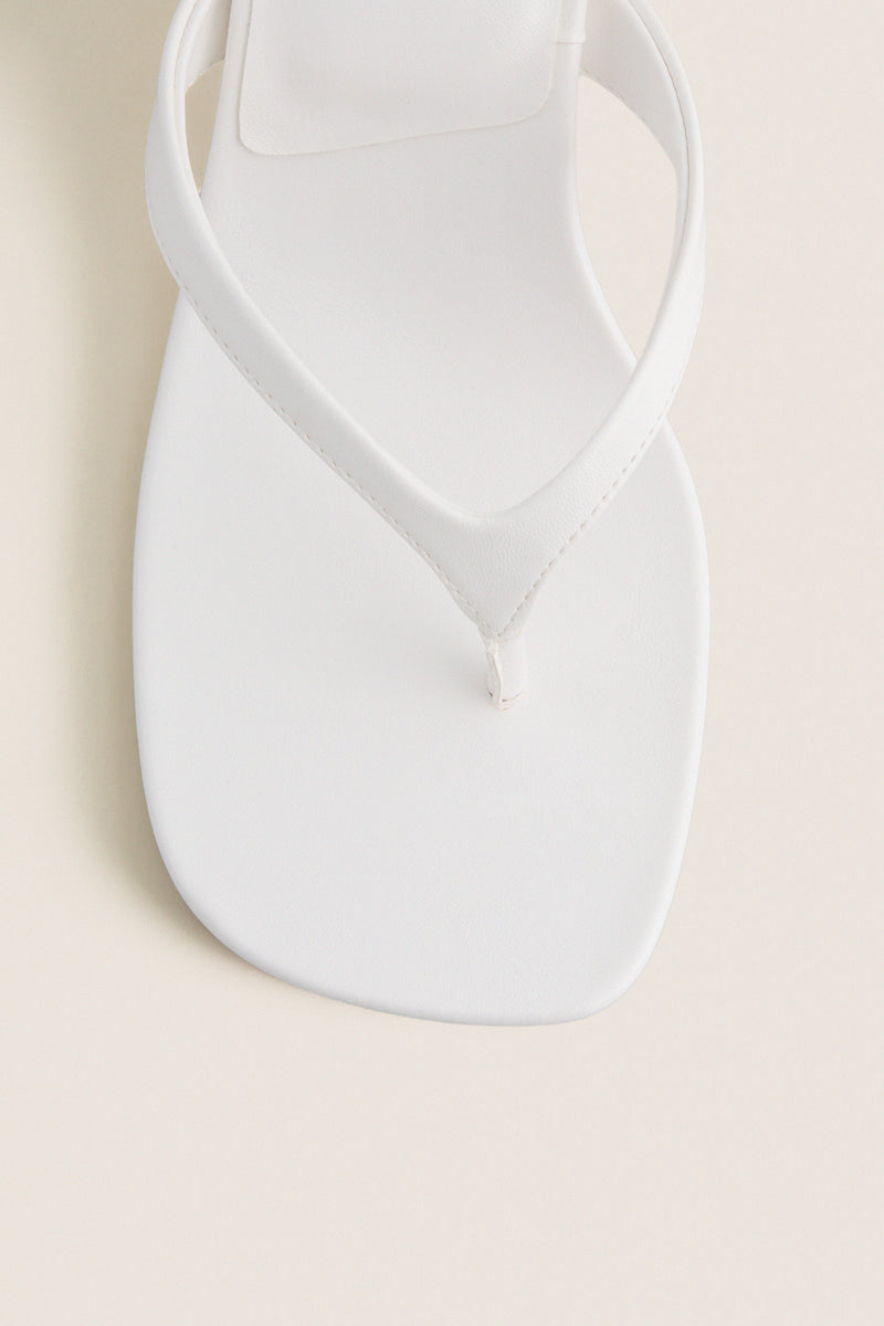 White Murphy Wedge Sandals