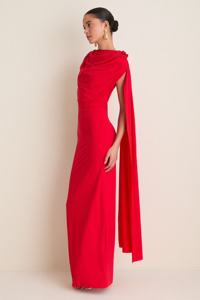 Exclusive Red Batista Maxi Dress