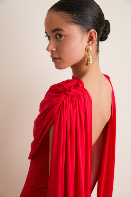 Exclusive Red Batista Maxi Dress