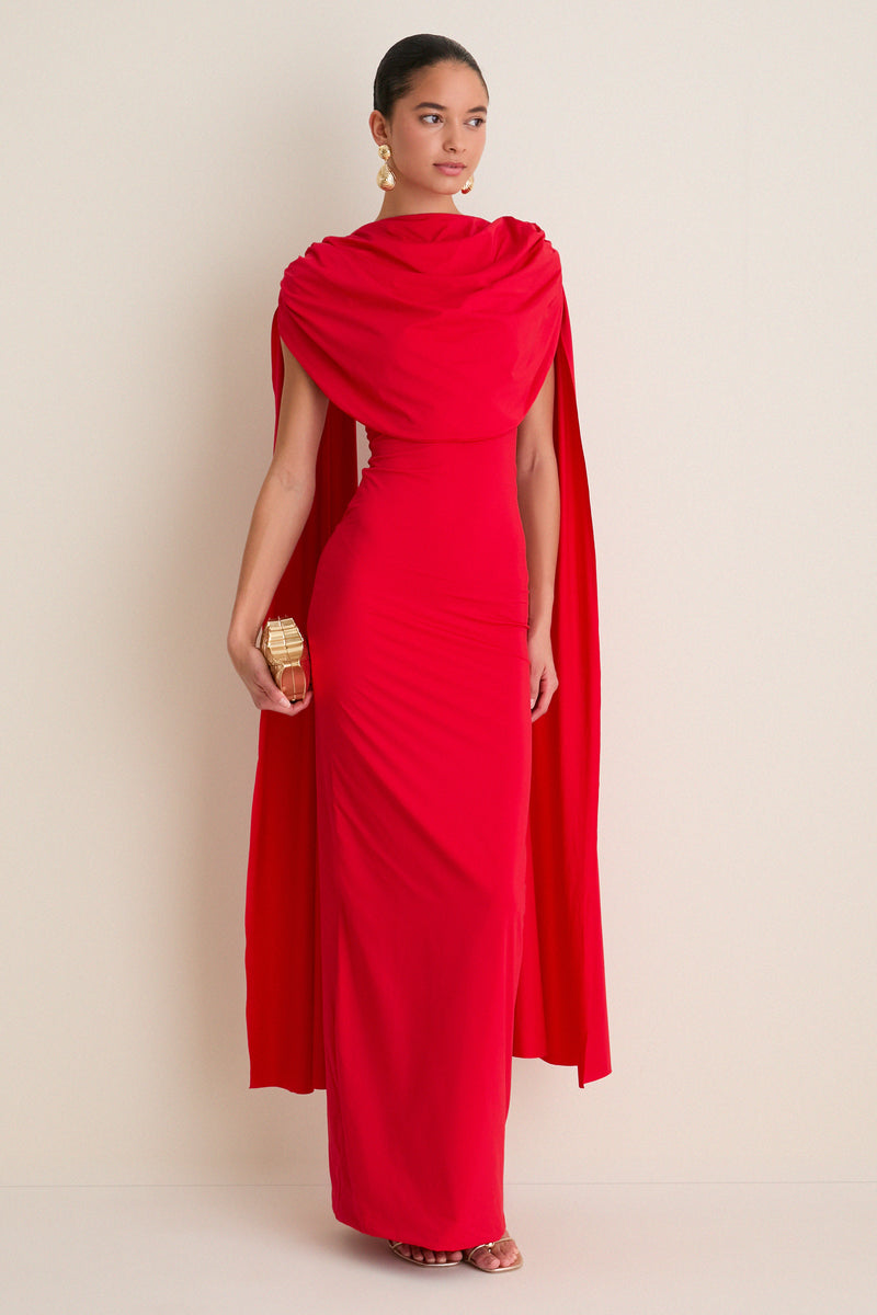 Exclusive Red Batista Maxi Dress