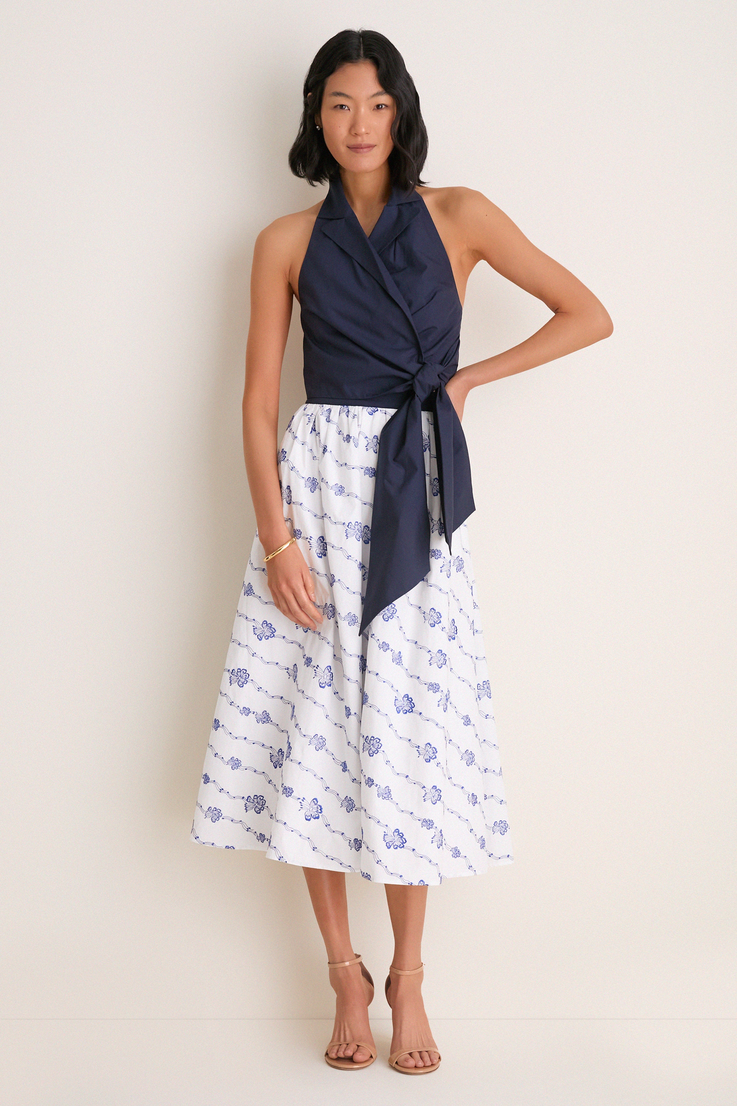 Blue and White Easy Does It Skirt | Rosie Assoulin | Tuckernuck