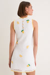 Bright White Lemon Crochet Wynn Mini Dress