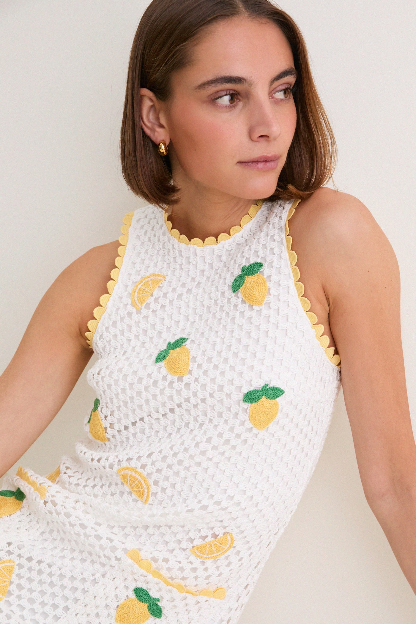 white lemon dress Saylor Wynn Dress White / M