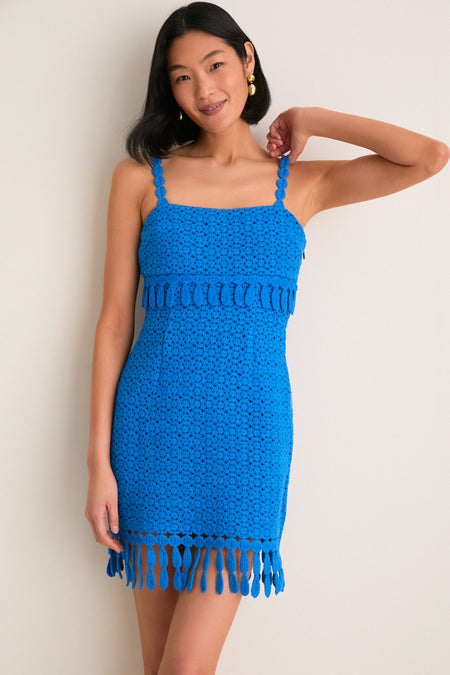 Cornflower Crochet Caitriona Mini Dress