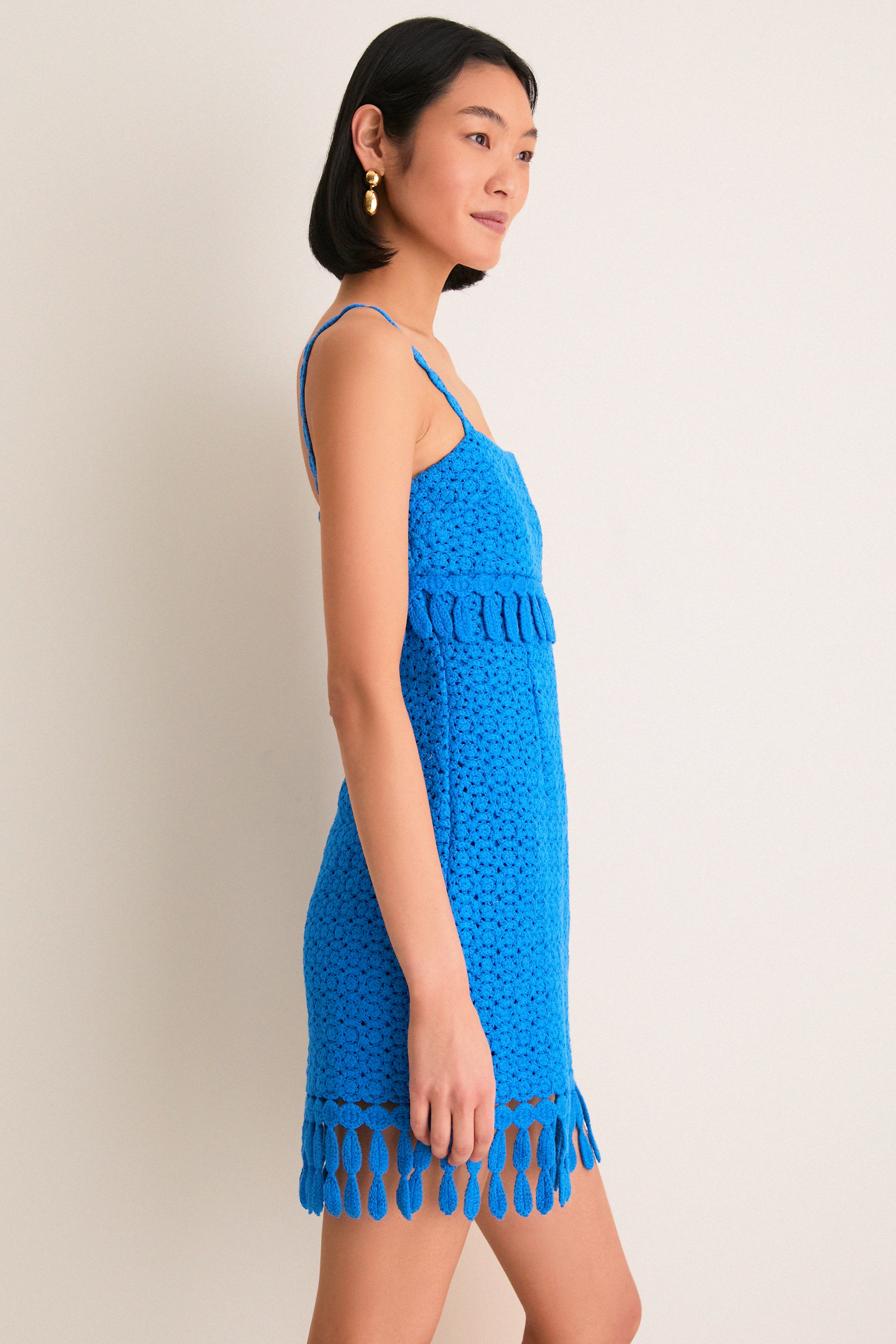Cornflower Crochet Caitriona Mini Dress