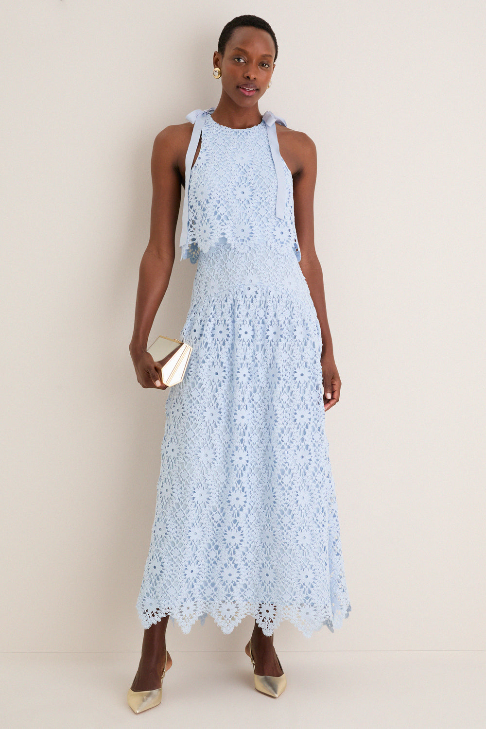 Cornflower Dove Maxi Dress | Saylor Cornflower Dove Maxi Dress | Saylor