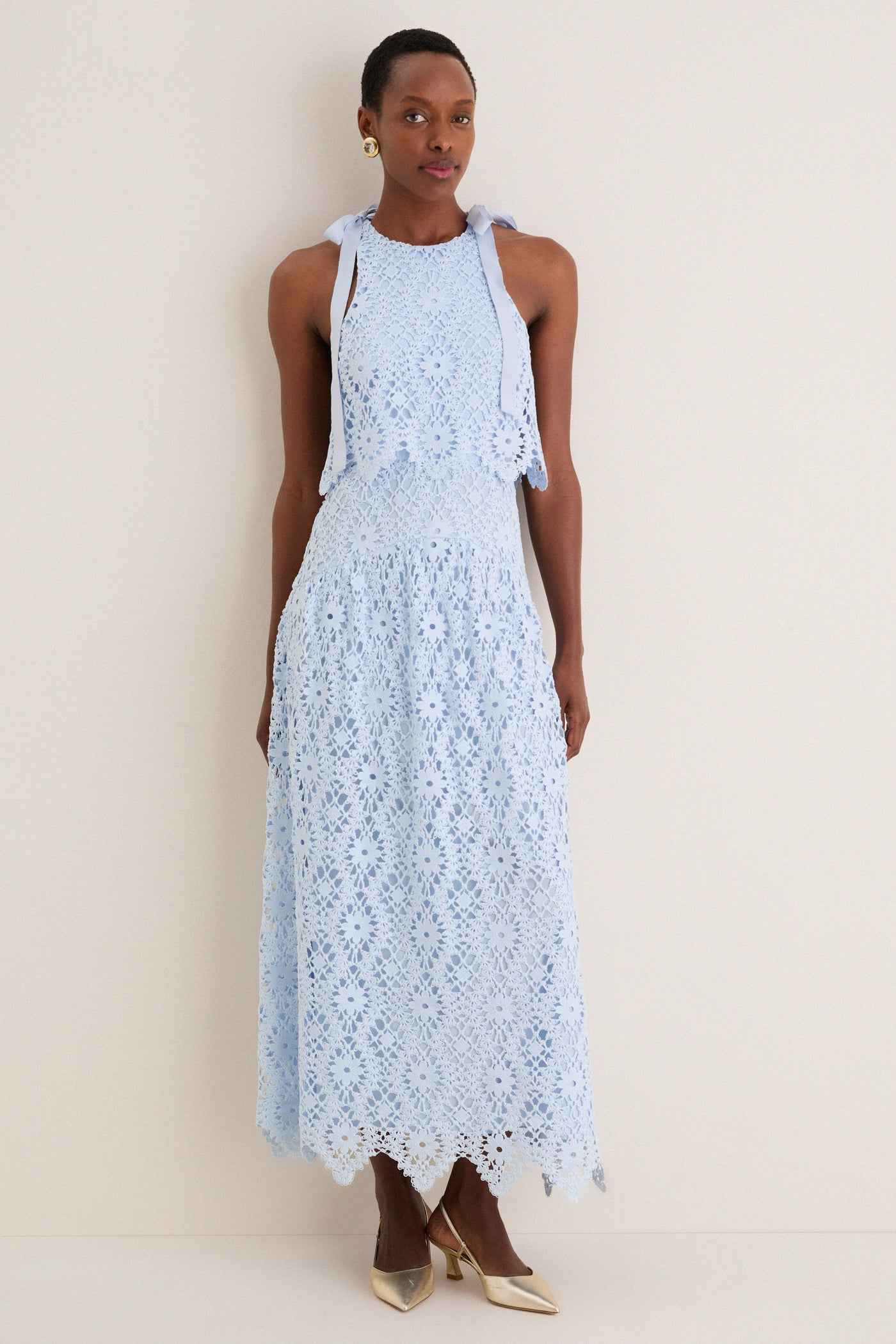 cornflower blue lace dress Veni Infantino 29811B Cornflower Blue Lace Occasion Dress – Rouge Boutique  Inverness main image 1