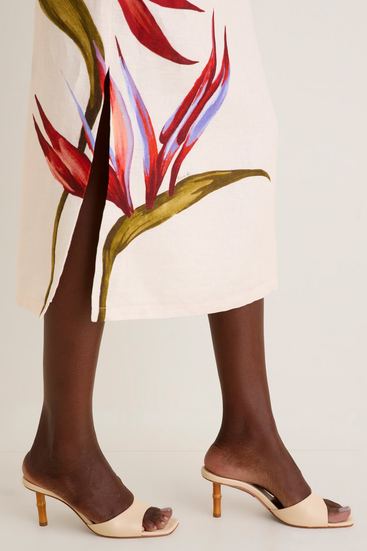 Egg Shell Leena Bamboo Heels