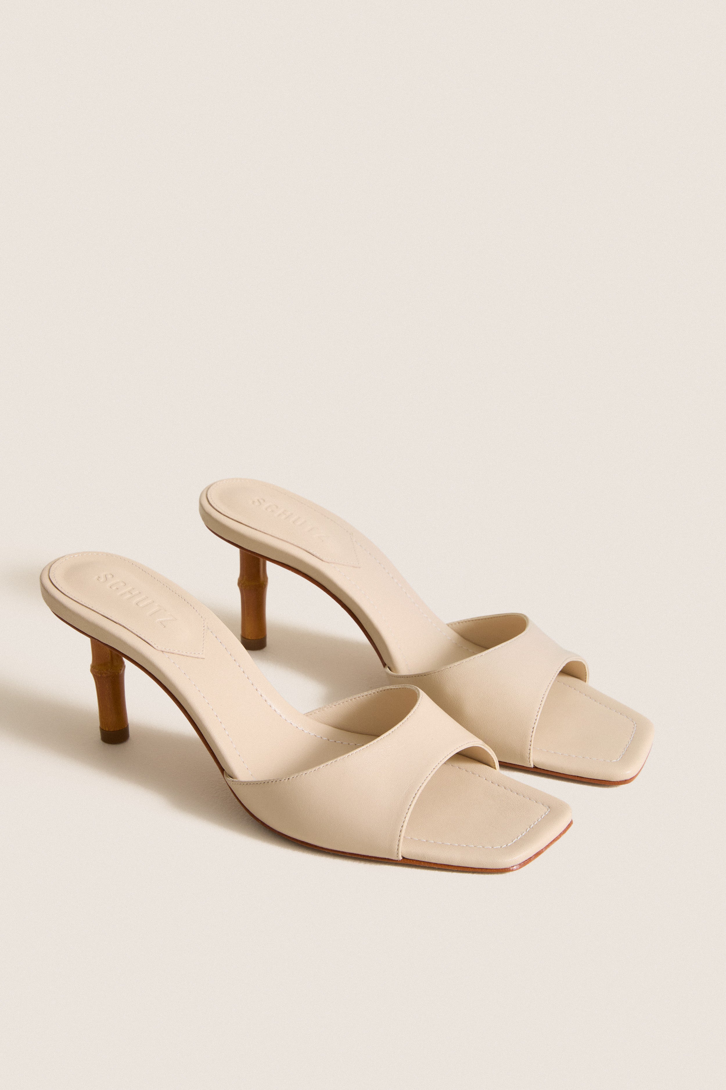 Egg Shell Leena Bamboo Heels