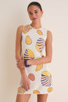 Vibrant Shell Axon Sleeveless Mini Dress