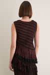 Chocolate Brown and Black Beja Crochet Top