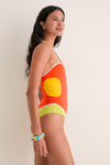Floral Color Block Lumi One Piece