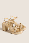 Golden Dayna Woven Platform 80 Heels