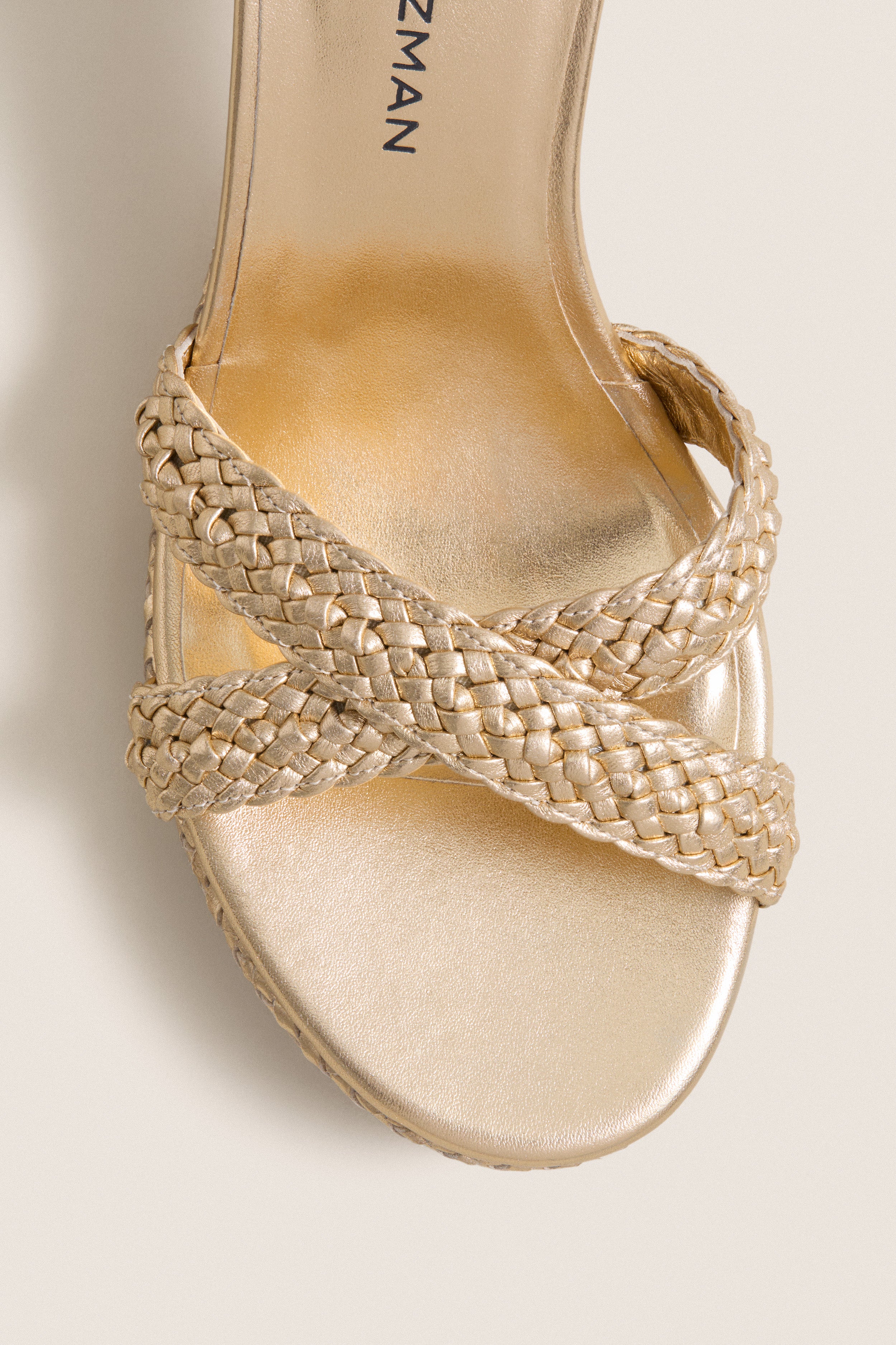 Golden Dayna Woven Platform 80 Heels