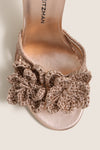 Golden Crochet Lotus Slide 85 Heels