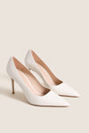 Cream Patent Leather Stuart Power 85 Heels