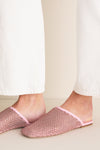 Pink Marshmallow Bareitall Shine Mules