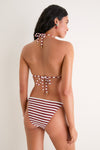 Red Ochre Stripe Gia Triangle Top