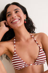 Red Ochre Stripe Gia Triangle Top