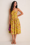 Yellow Kitty Midi Dress