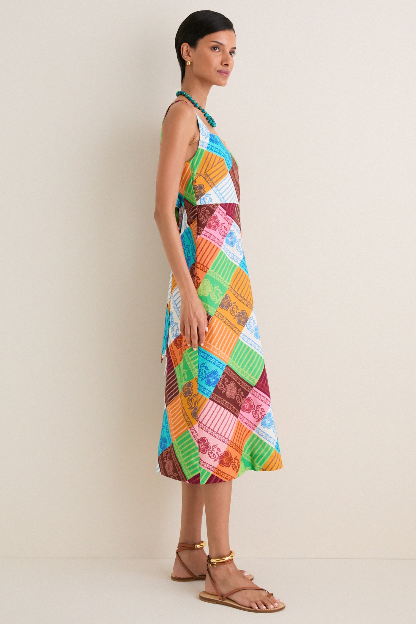 Multi Kaleidoscope Midi Dress