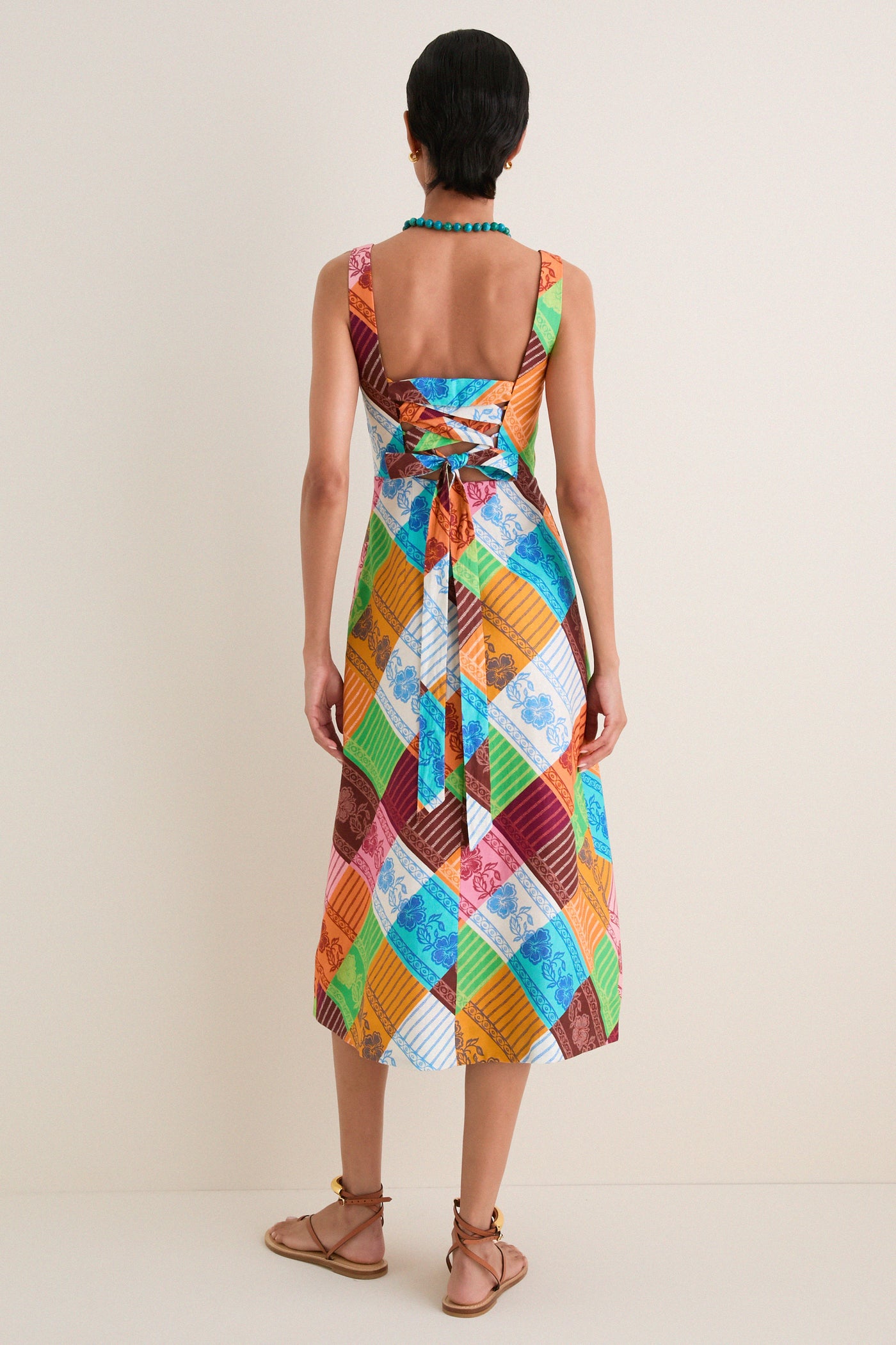 Multi Kaleidoscope Midi Dress