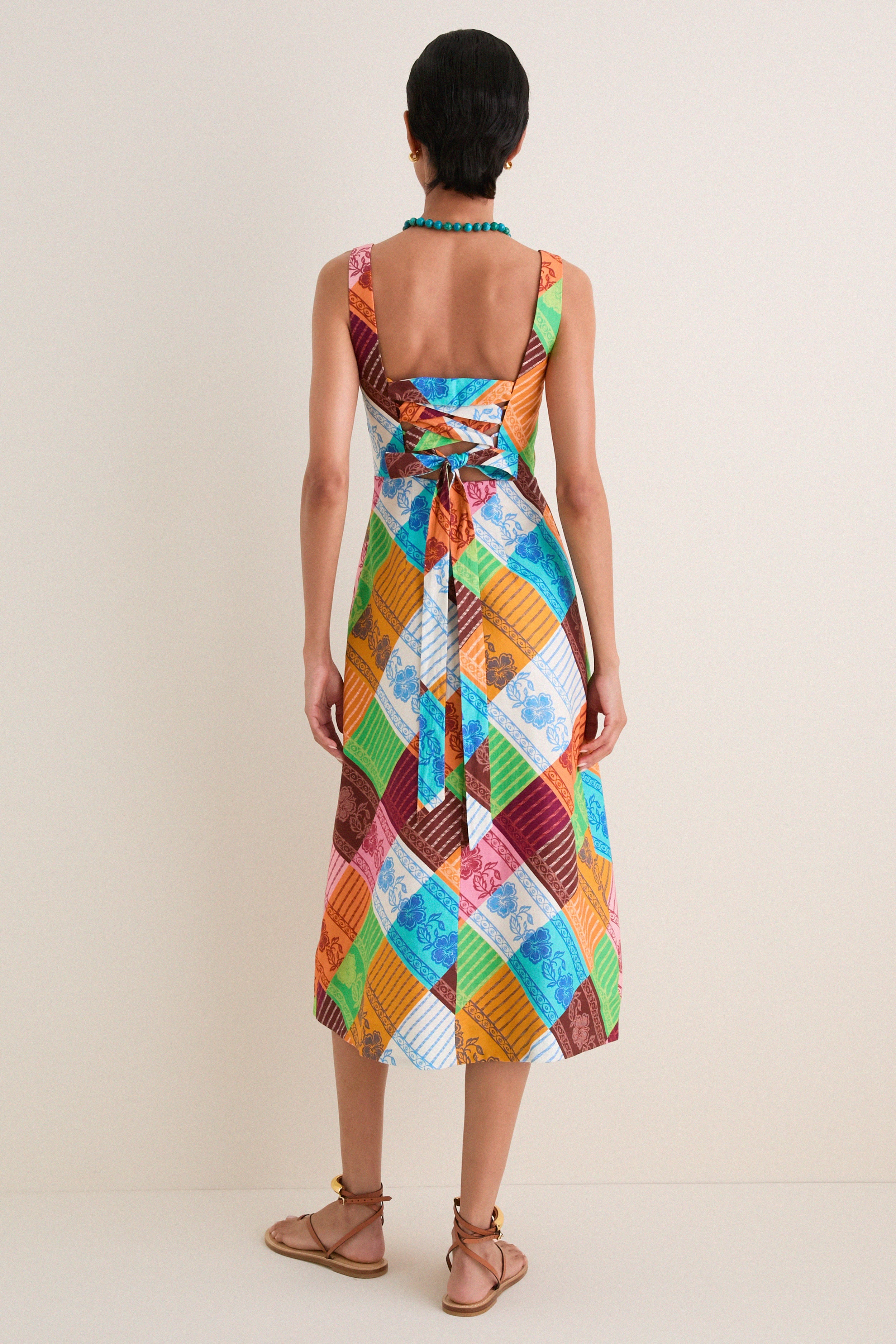 Multi Kaleidoscope Midi Dress
