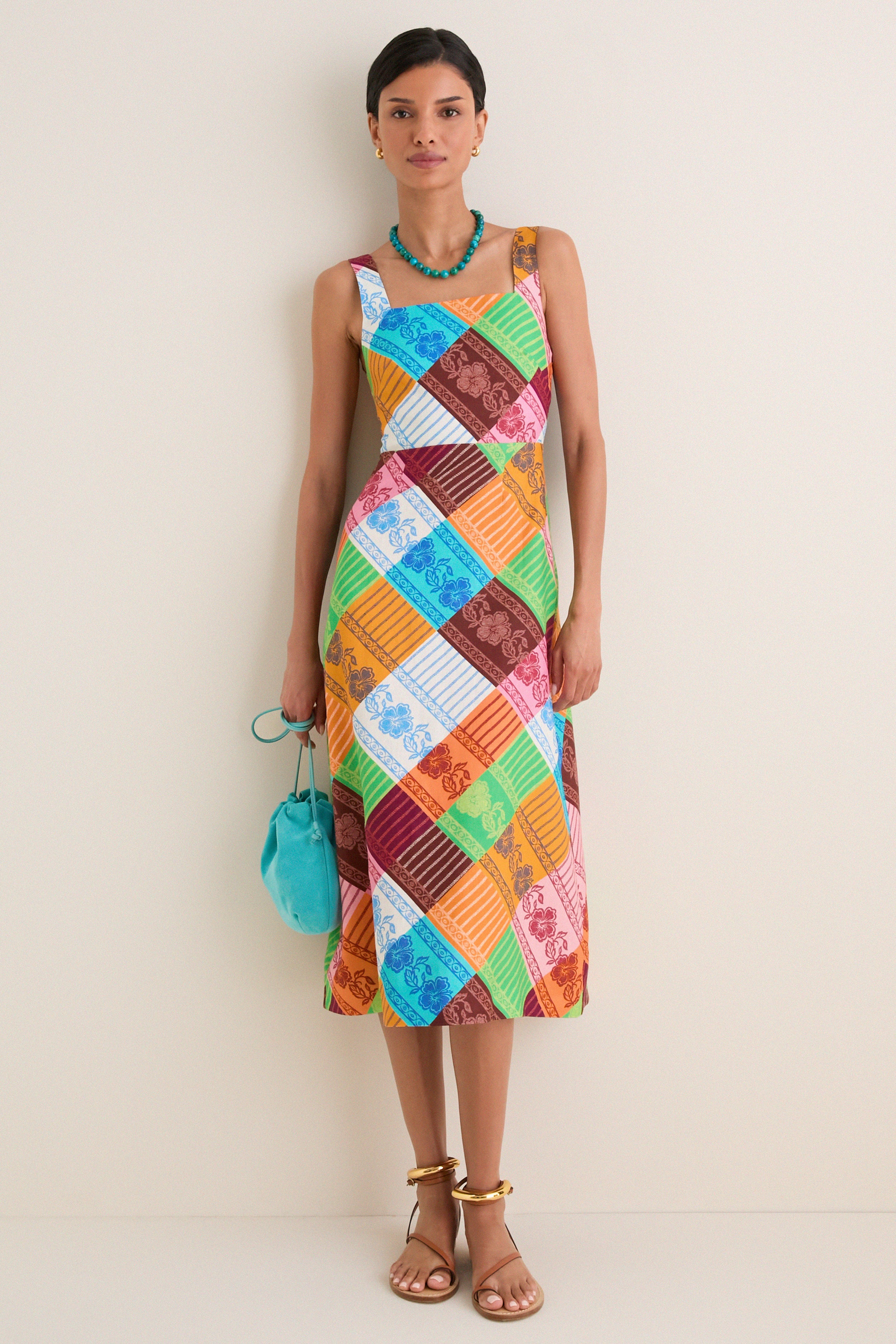 Multi Kaleidoscope Midi Dress