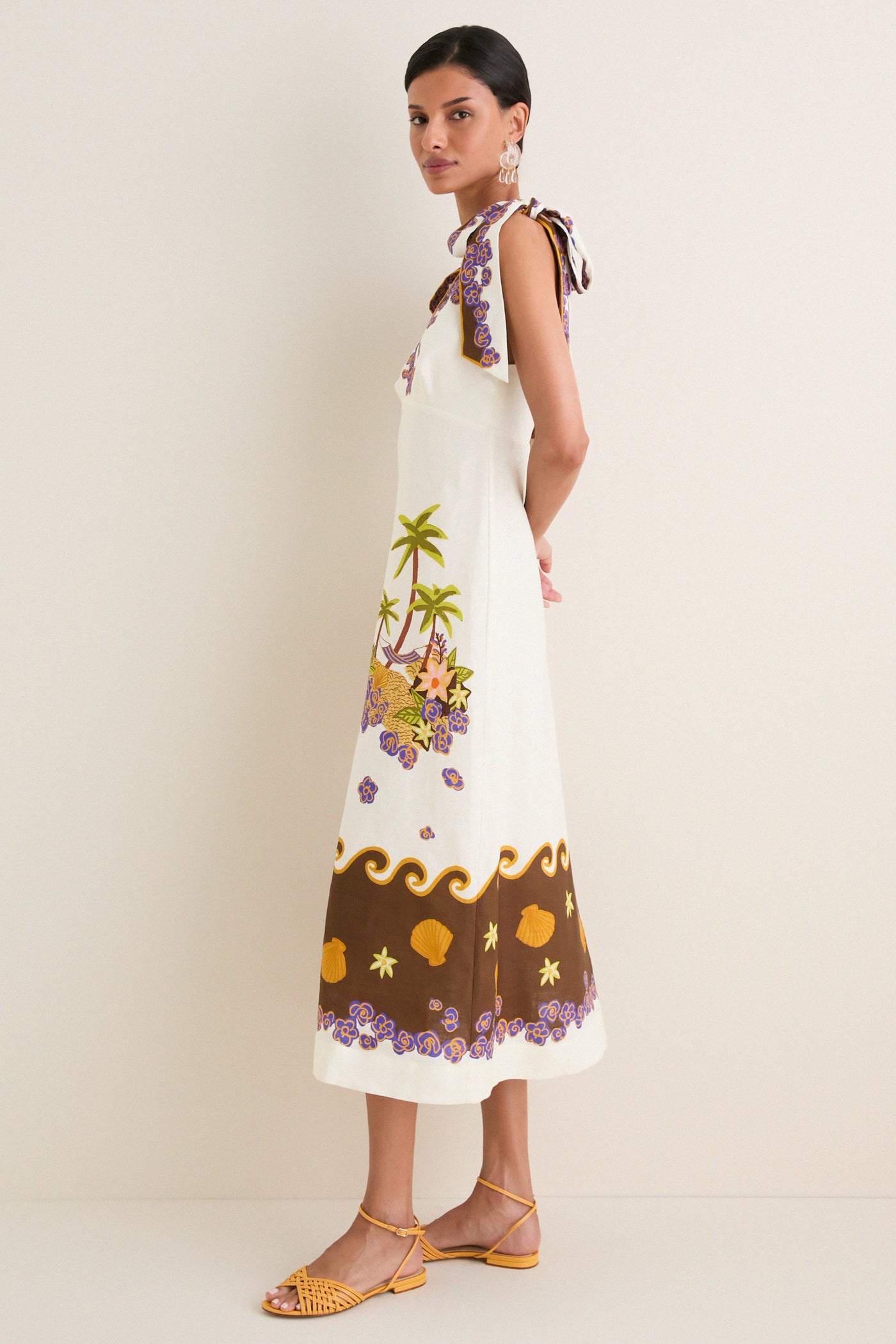 Cream Island Cove Ballet Day Dress