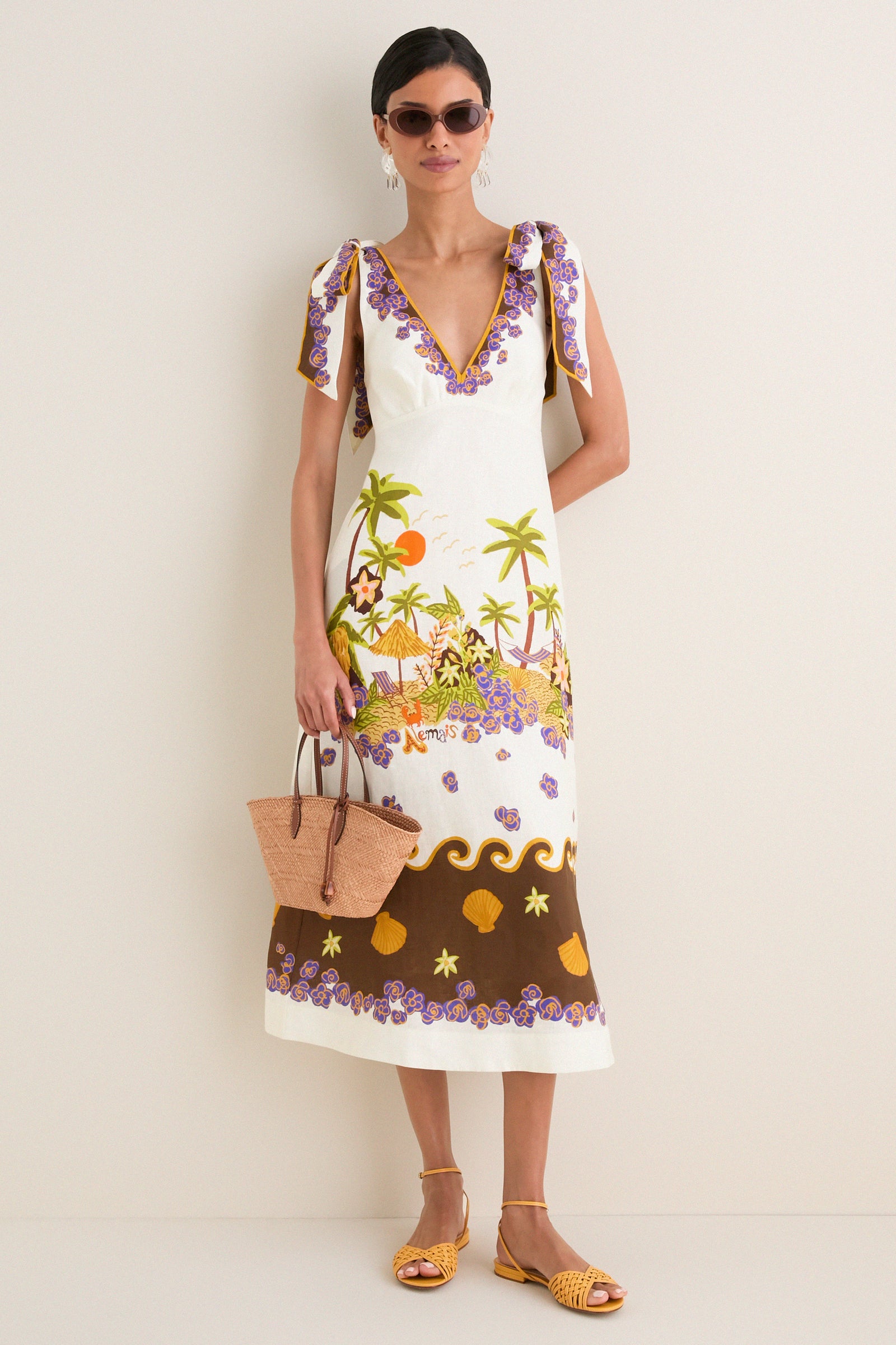 Cream Island Cove Ballet Day Dress