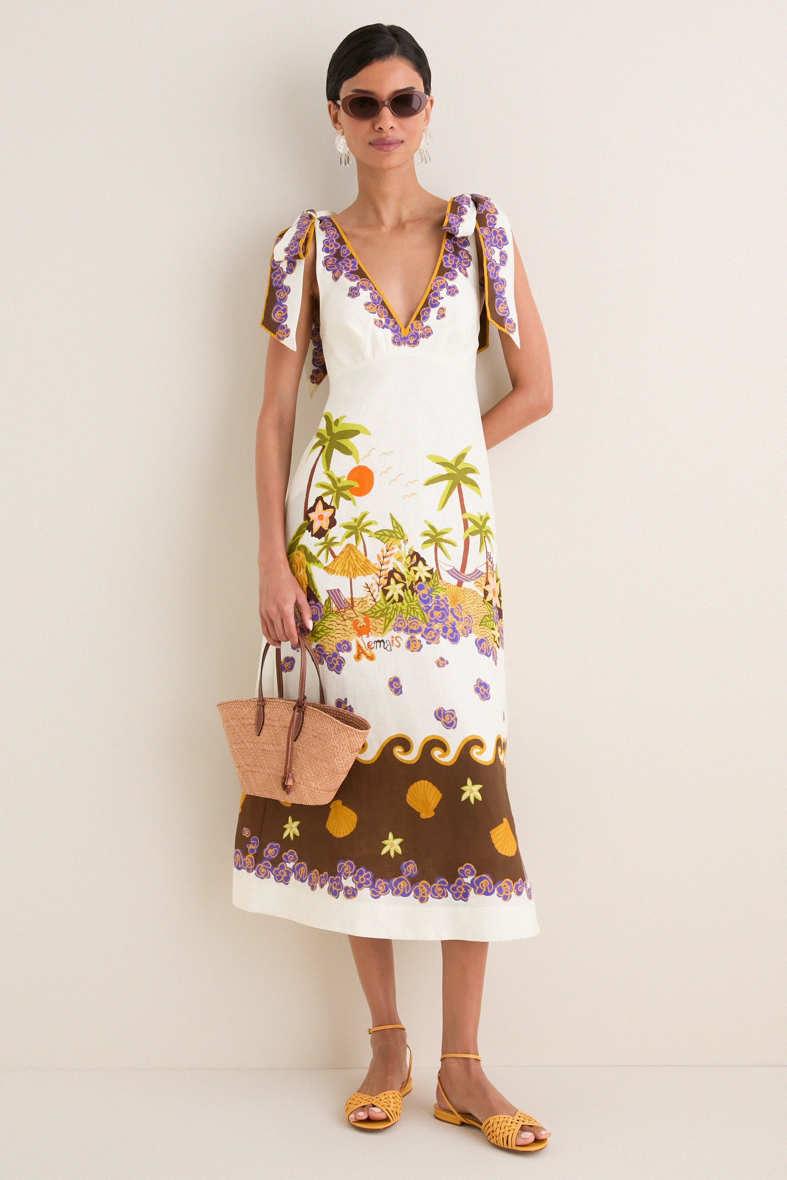 Cream Island Cove Ballet Day Dress